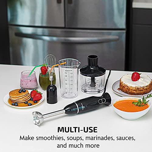OVENTE 300W Immersion Hand Blender Set with Whisk