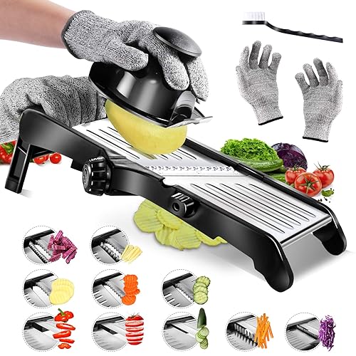Adjustable Mandoline Slicer Stainless Steel Vegetable Chopper