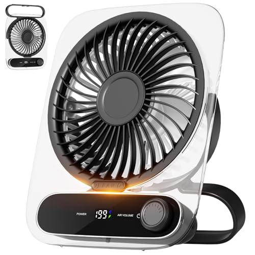 USB Rechargeable Desk Fan, Portable Quiet Personal Fan
