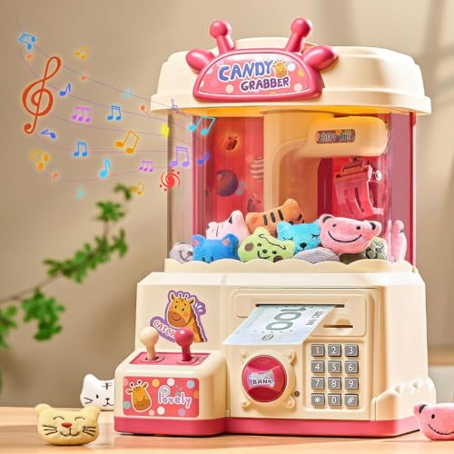Large Claw Machine with Music, Light, Prize Dispenser