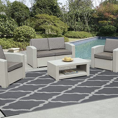 Reversible Outdoor Rug 5x8ft Waterproof Patio Mat