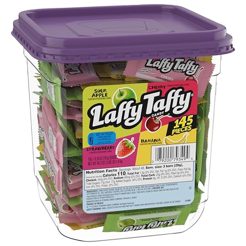 Laffy Taffy Assorted Fruit Flavored Taffy Candy, 145 Pieces