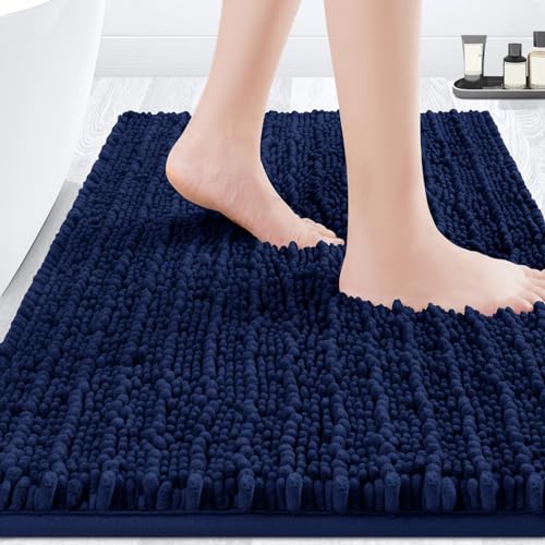 Ultra Soft Chenille Bathroom Rug Mat, Non Slip, 32"x20"