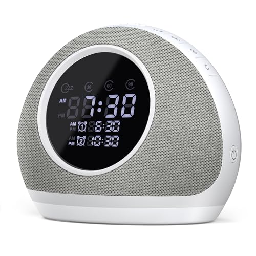 Dreamegg White Noise Sound Machine Alarm Clock with Night Light
