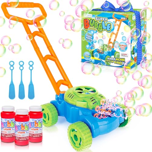 Bubble Lawn Mower Toy for Toddlers, Outdoor Bubbles