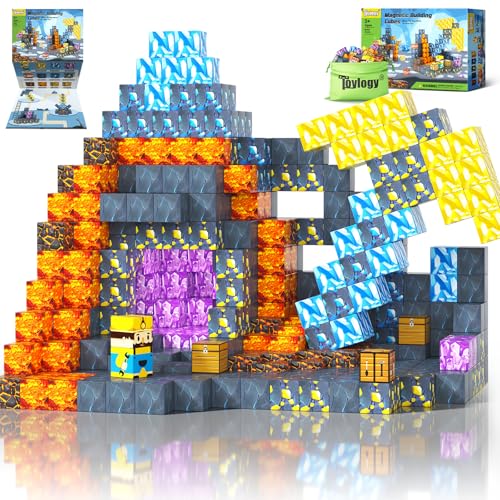Magnetic Building Blocks Mine Pickaxe Toy Set
