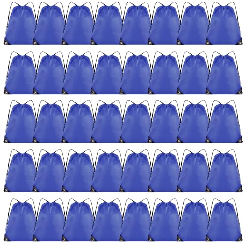 40 Pack Drawstring Backpacks Bulk Cinch Gym Bags
