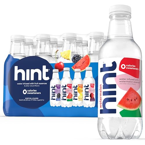12 Pack Hint Fruit-Infused Flavored Water (Sugar Free)
