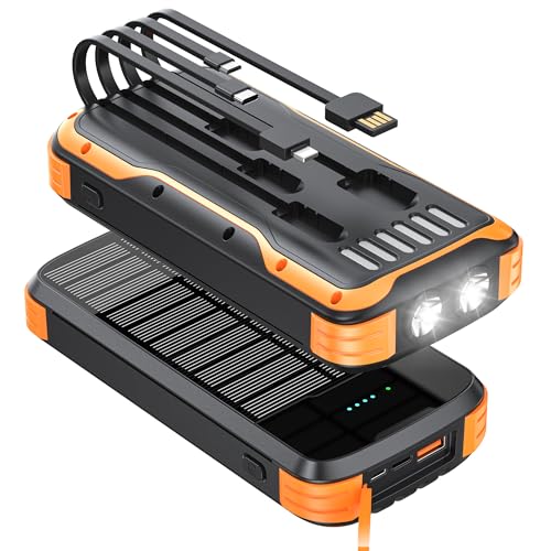 Solar Power Bank 40000mAh Portable Fast Charging Charger