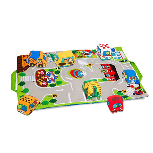 Melissa & Doug Take-Along Town Play Mat with Vehicles