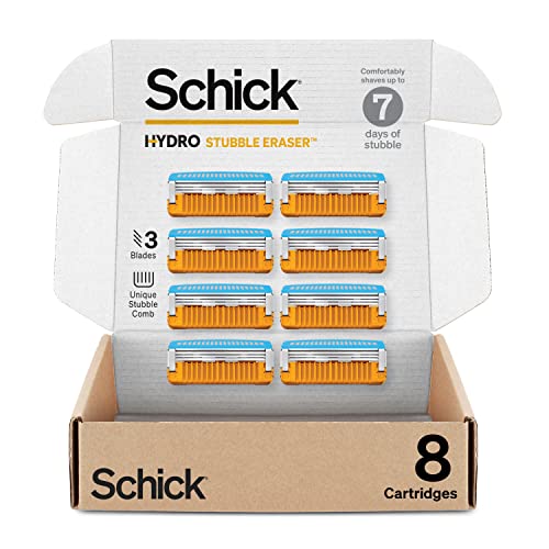 8 Count Schick Hydro Stubble Eraser Razor Refills