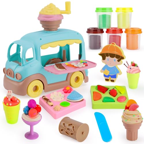 Ice Cream Play Dough Set with Accessories for Kids