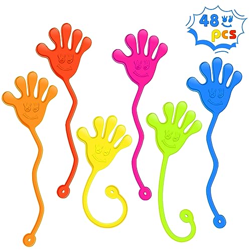 48 Pack Sticky Hands Party Favors for Kids