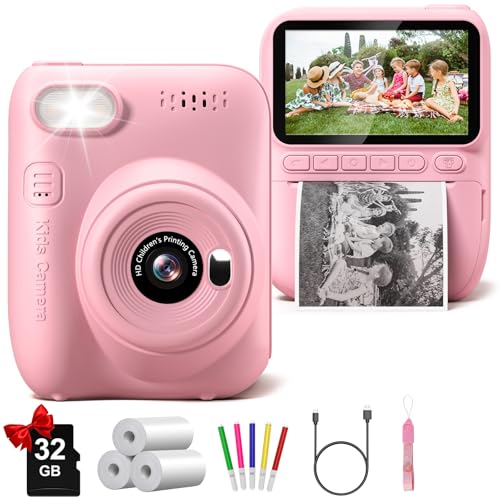 Instant Print Kids Camera with 32GB Memory Card