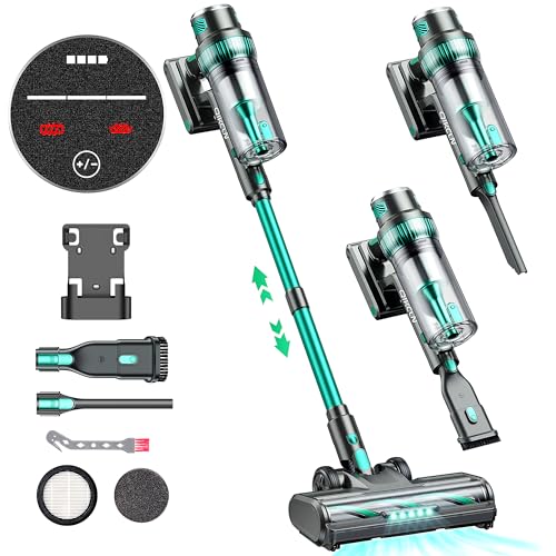 Cordless Stick Vacuum Cleaner, Powerful 30KPa, LED Display