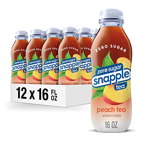 12 Pack Snapple Zero Sugar Peach Tea 16 fl oz