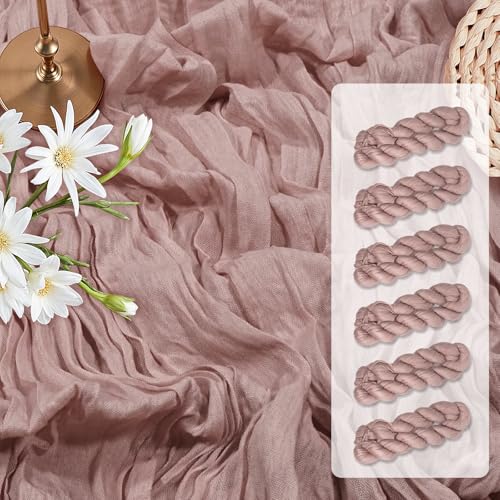 6 Pack Cheesecloth Table Runners 35x120 Inch Wedding