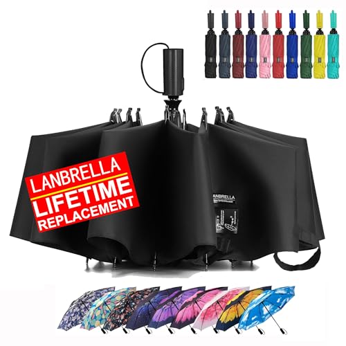Compact Reverse Folding Windproof Travel Umbrella Auto Open