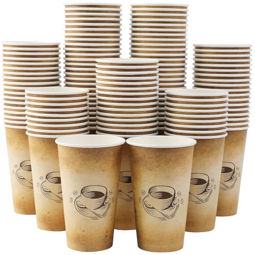 180 Pack 16 oz Disposable Paper Coffee Cups