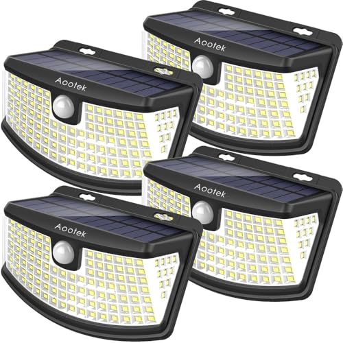 4 Pack Solar Motion Sensor Lights 120 LED Outdoor