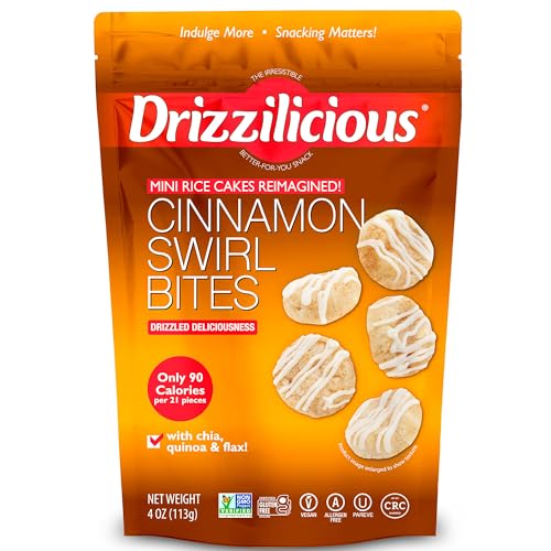Mini Rice Cakes Cinnamon Swirl, Vegan Gluten Free Snack