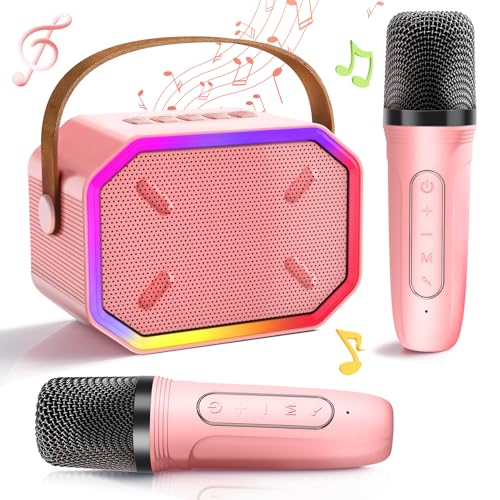 Kids Karaoke Machine with 2 Wireless Microphones