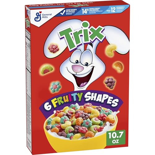 10.7 oz Trix Fruity Shapes Breakfast Cereal Whole Grain