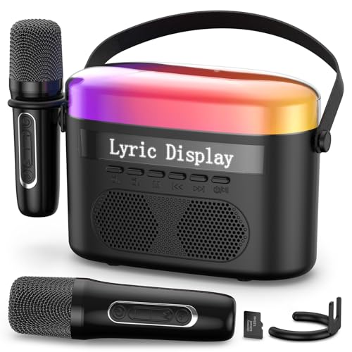 Portable Bluetooth Karaoke Machine with Lyrics Display Screen