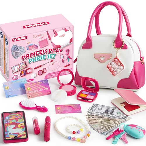 Play Purse Set for Girls with Accessories 27 Pieces
