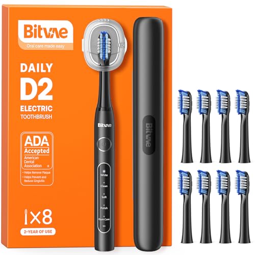 Bitvae 8 Head Ultrasonic Electric Toothbrush Rechargeable ADA Accepted