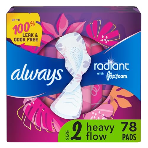 3 Pack Always Radiant Heavy Absorbency Pads with Wings