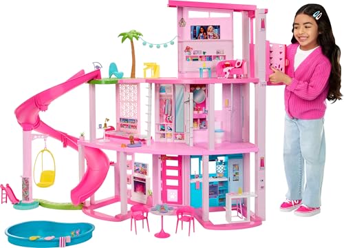Barbie Dreamhouse Dollhouse with Pool, Slide, Accessories