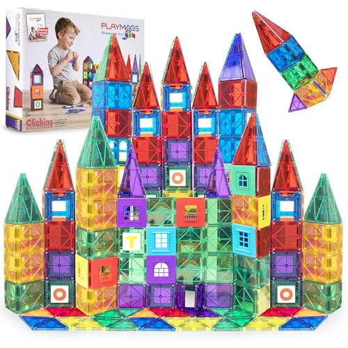 100 Piece Magnetic Tiles Building Set for Kids