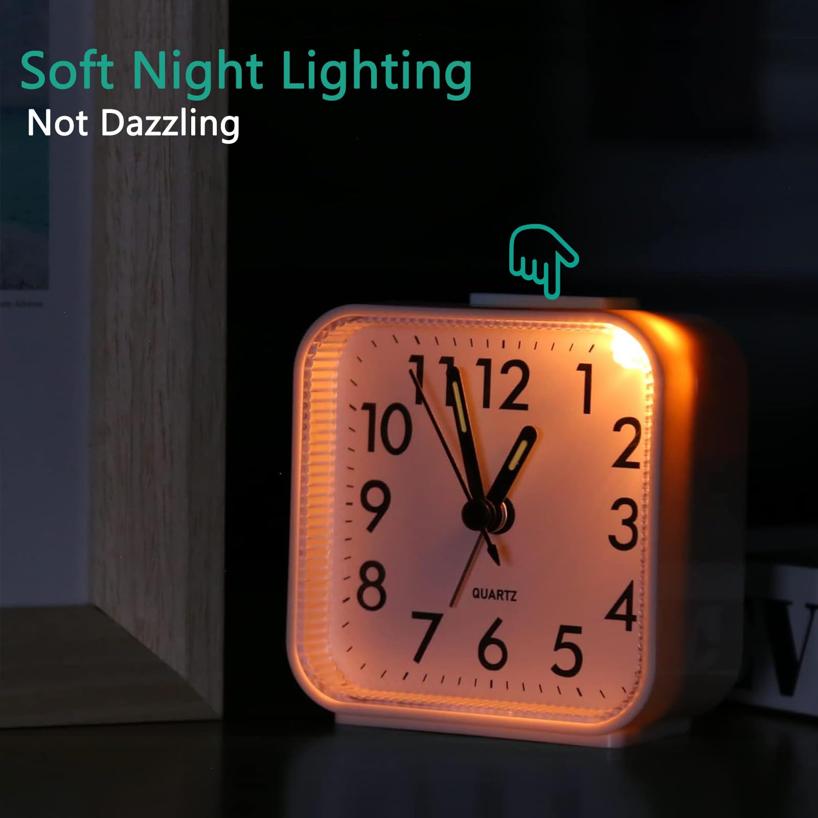 ORIA Battery Operated Analog Alarm Clock