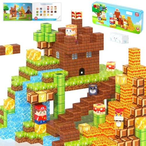 Magnetic Building Blocks STEM Toy for Kids Travel