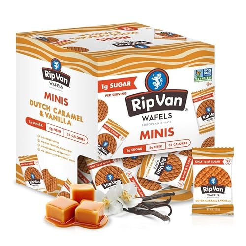32 Pack Mini Stroopwafels, Low Carb Keto Snack