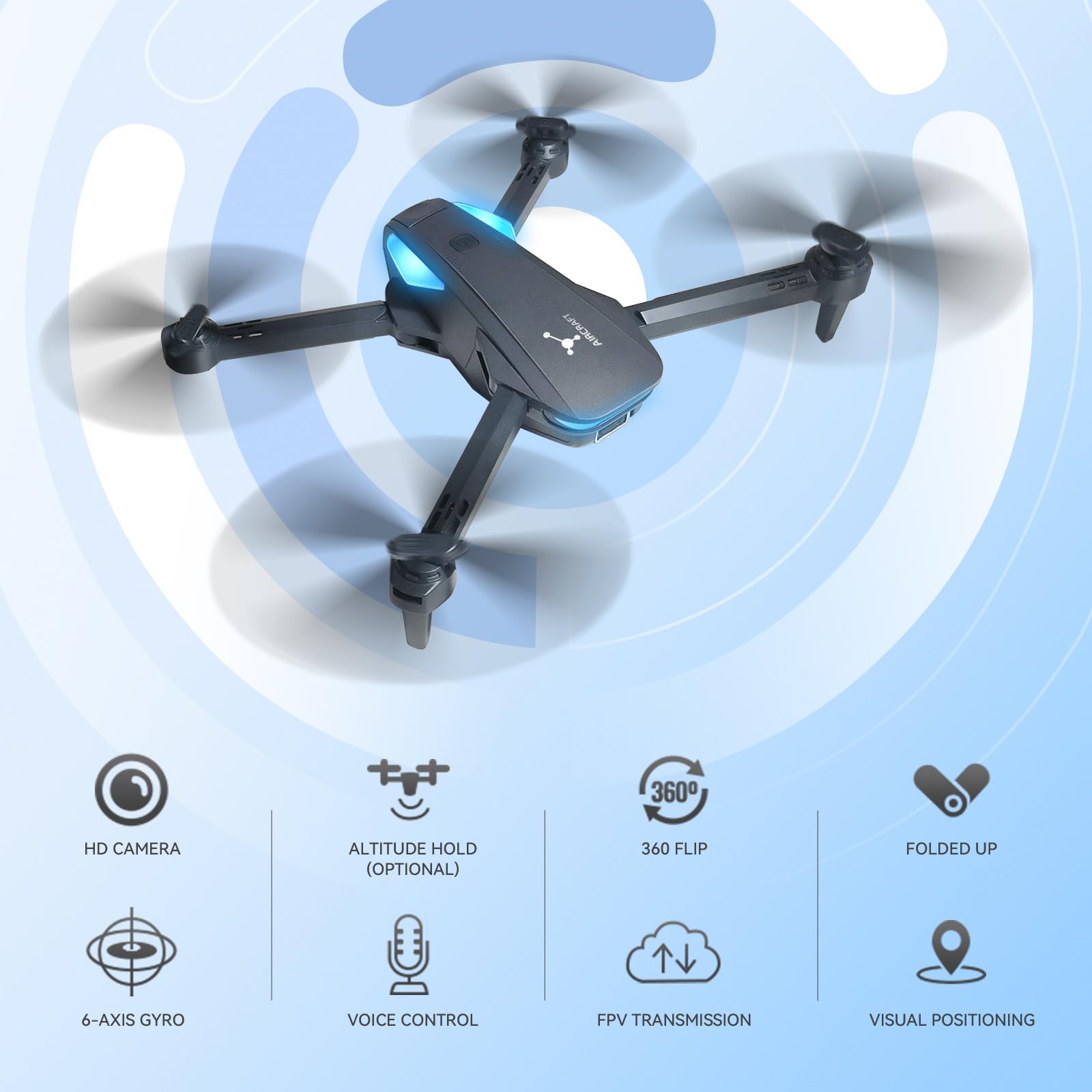 Mini Drone with Camera for Kids, 1080P FPV
