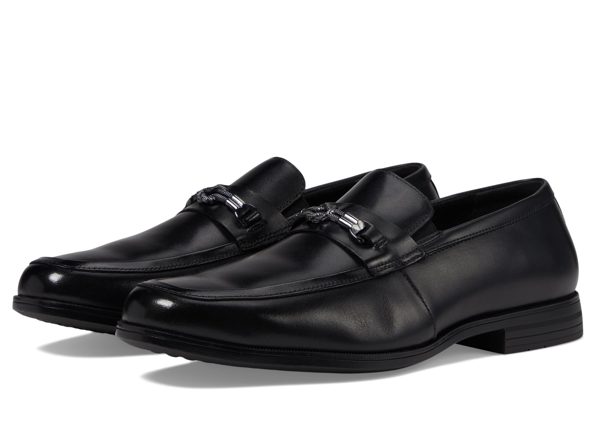 Stacy Adams Black Moc Toe Slip On Loafer