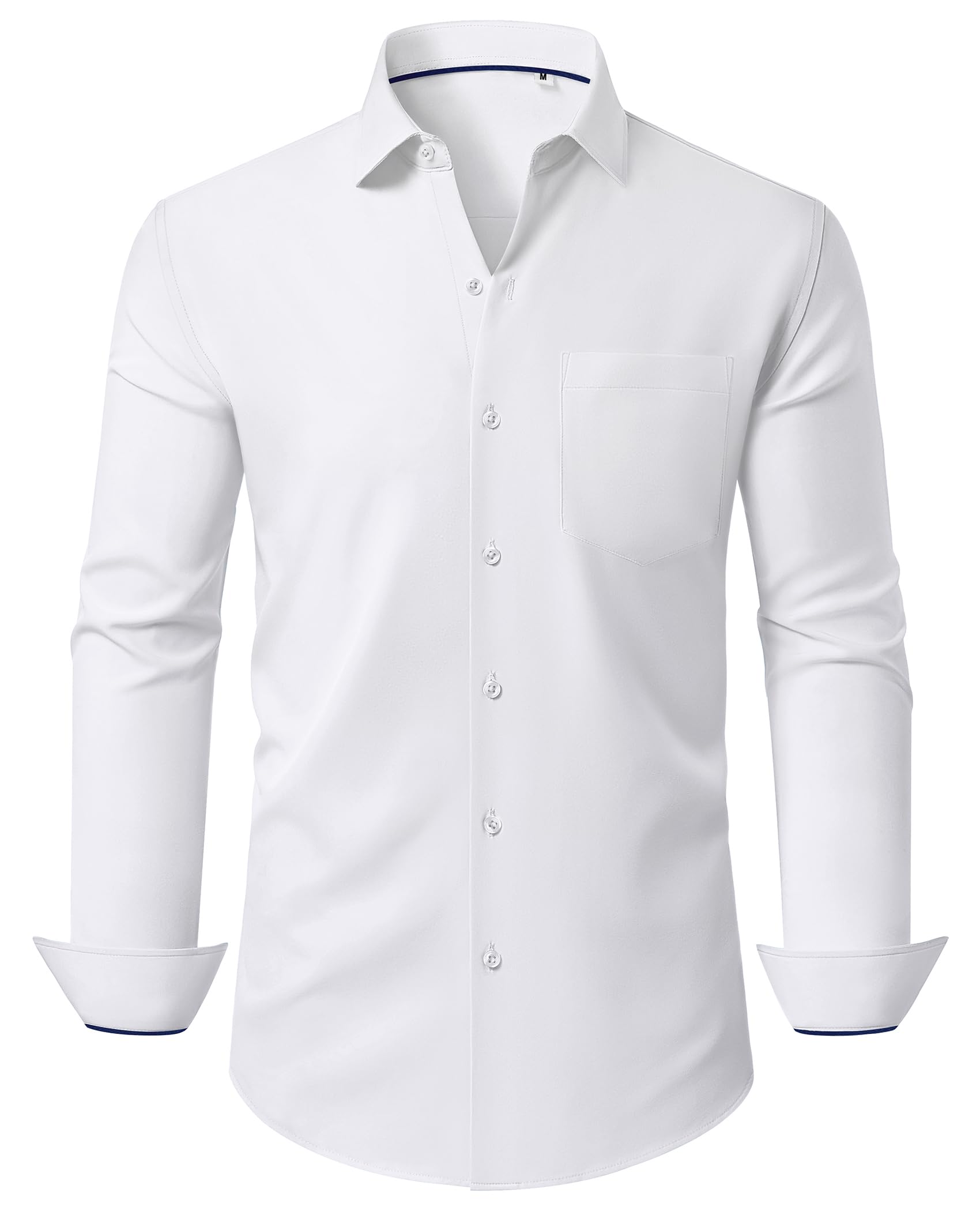 Incfott Men's Long Sleeve Stretch Dress Shirt