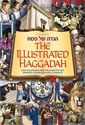 Illustrated Passover Haggadah Book with Full-Color Art