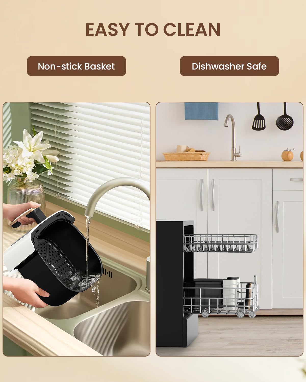 VEWIOR 5.3Qt Air Fryer with Touchscreen