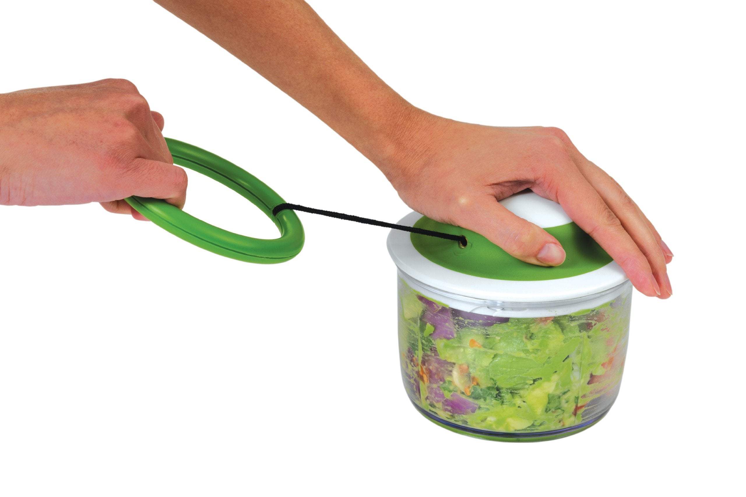 Chef'n VeggiChop Hand-Powered Food Chopper, Cherry