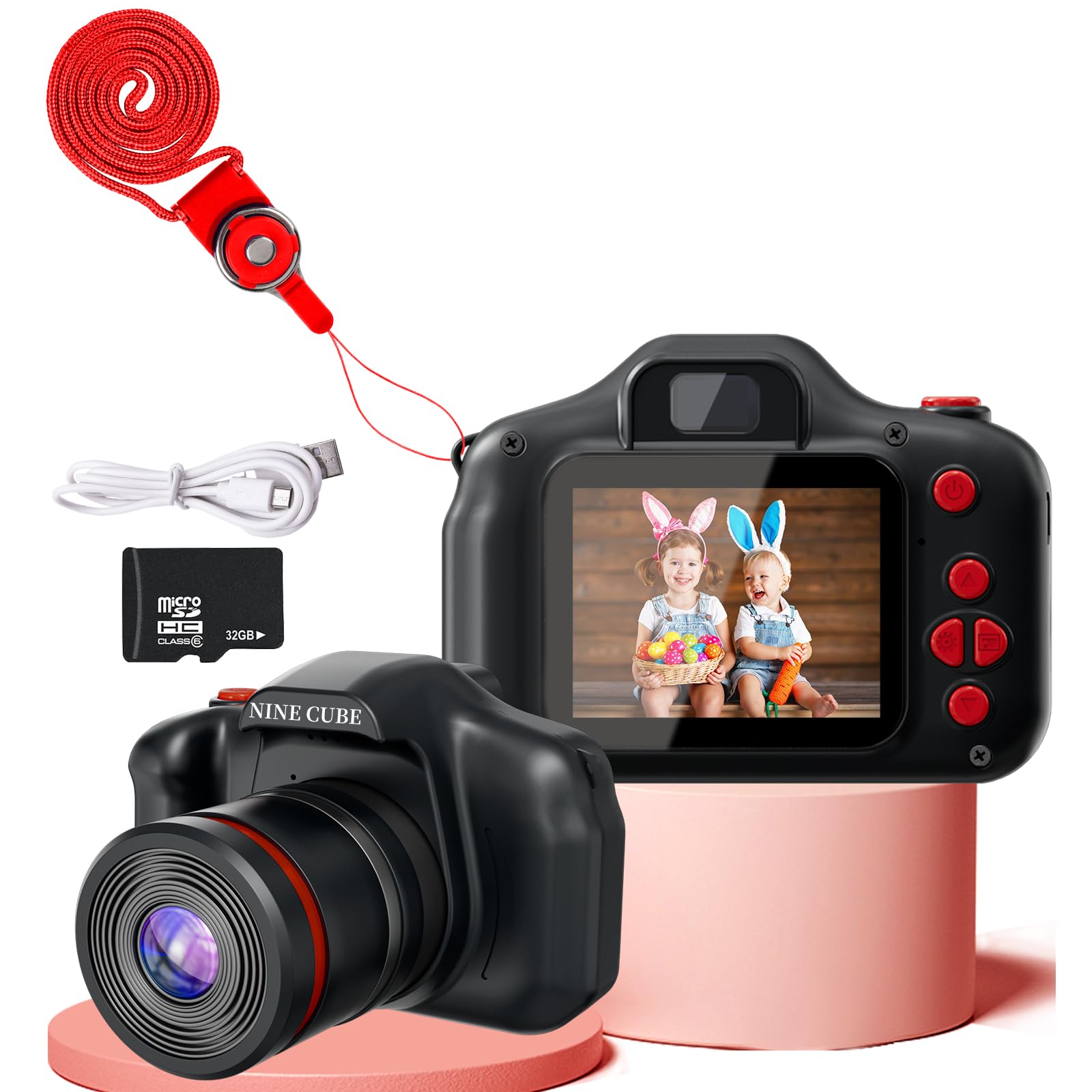 Kids Mini Digital Camera with 32G SD Card
