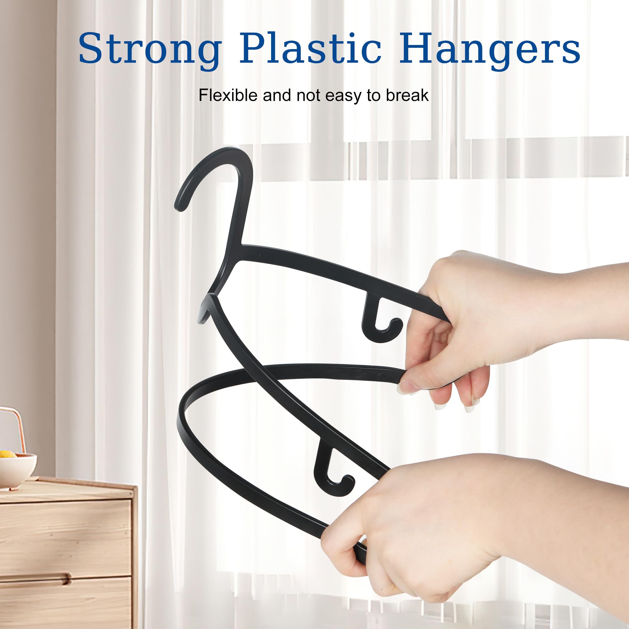 GETORO 50 Pack Velvet Non-Slip Hangers + 10 Plastic Hangers