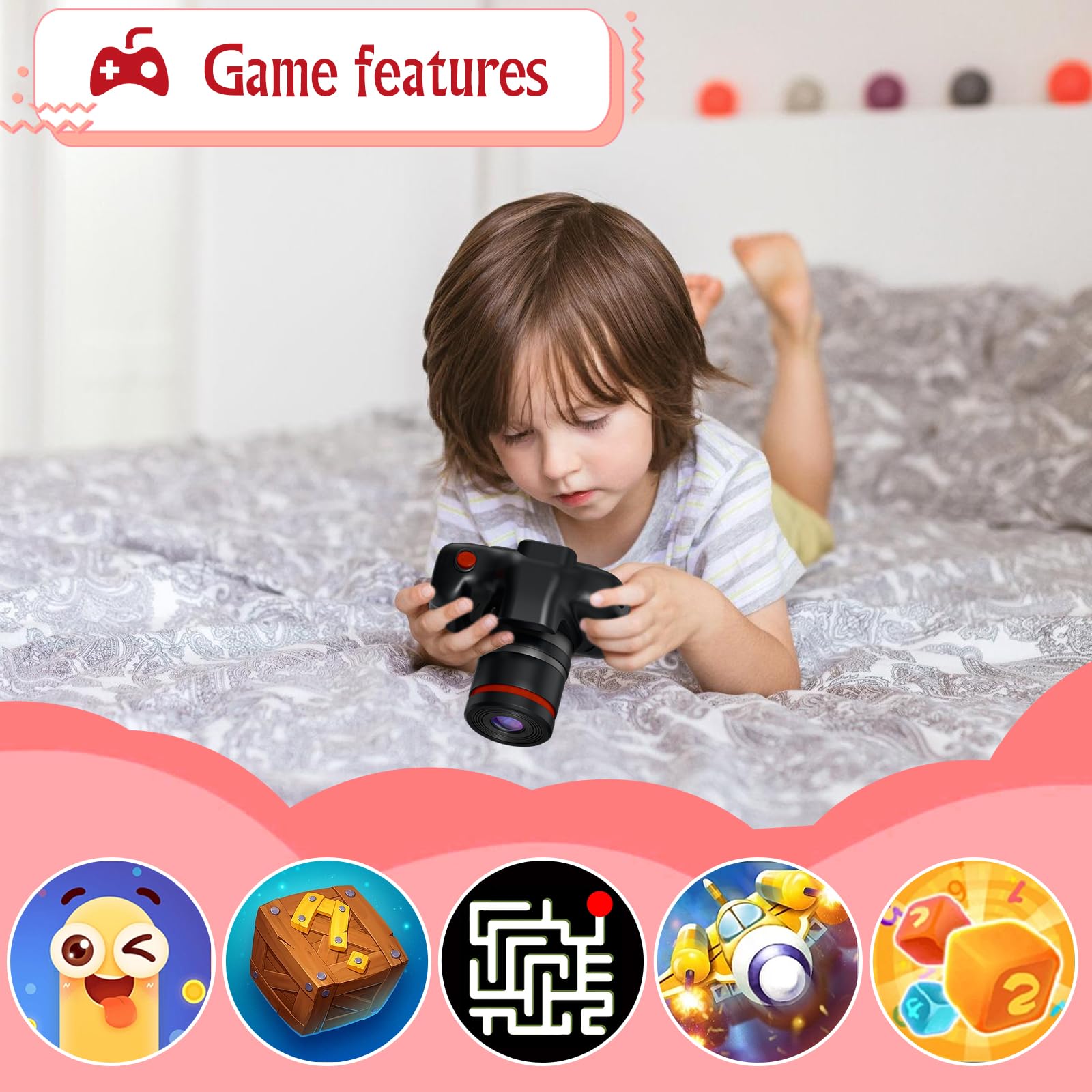 Kids Mini Digital Camera with 32G SD Card