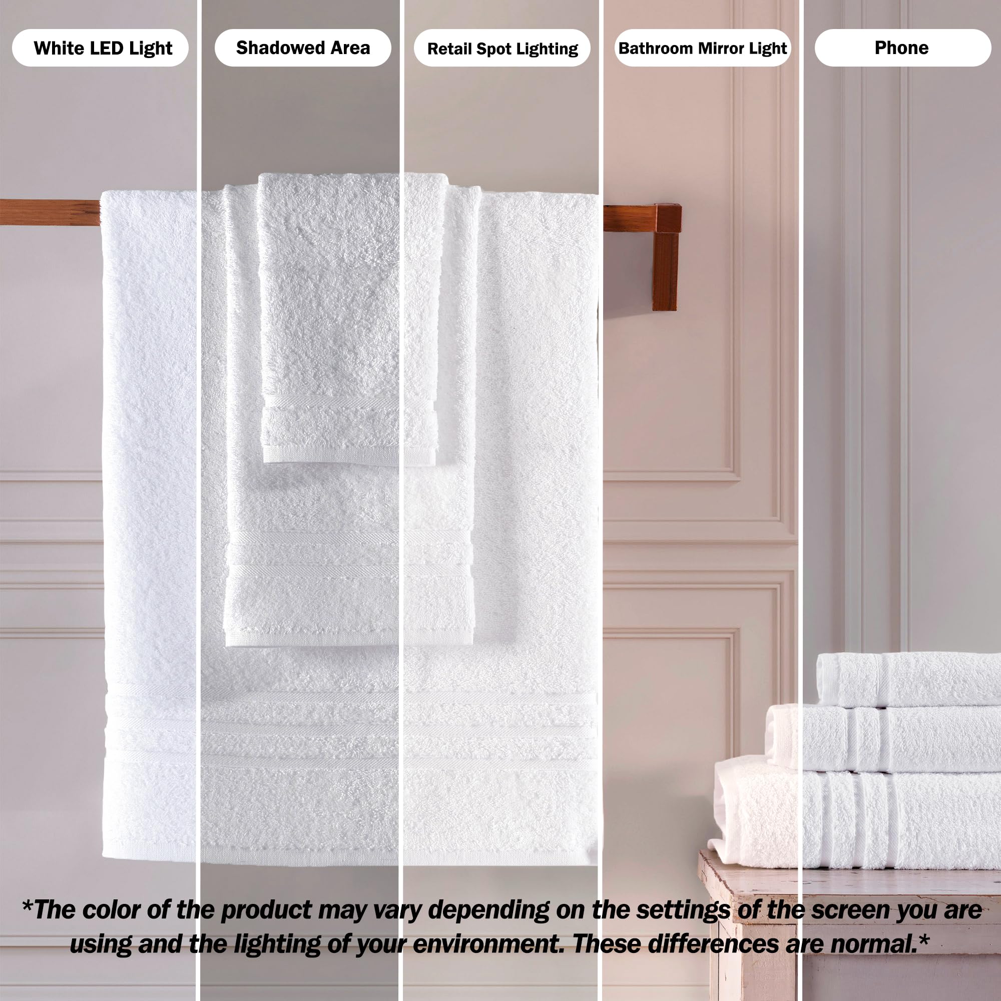 Hawmam Linen 6-Piece Turkish Cotton Bath Towel Set