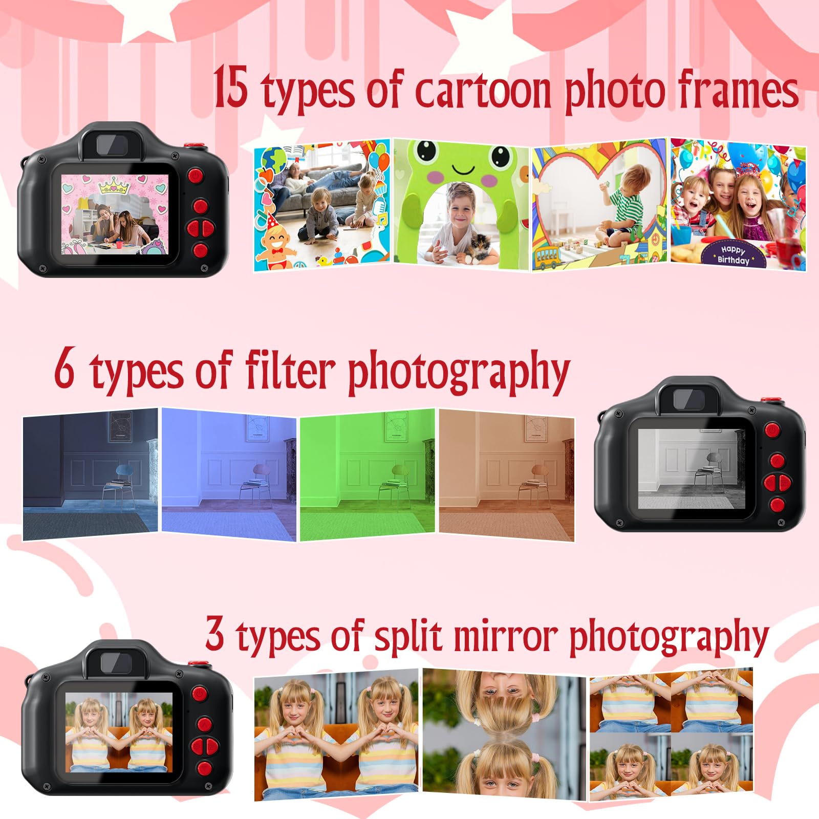 Kids Mini Digital Camera with 32G SD Card