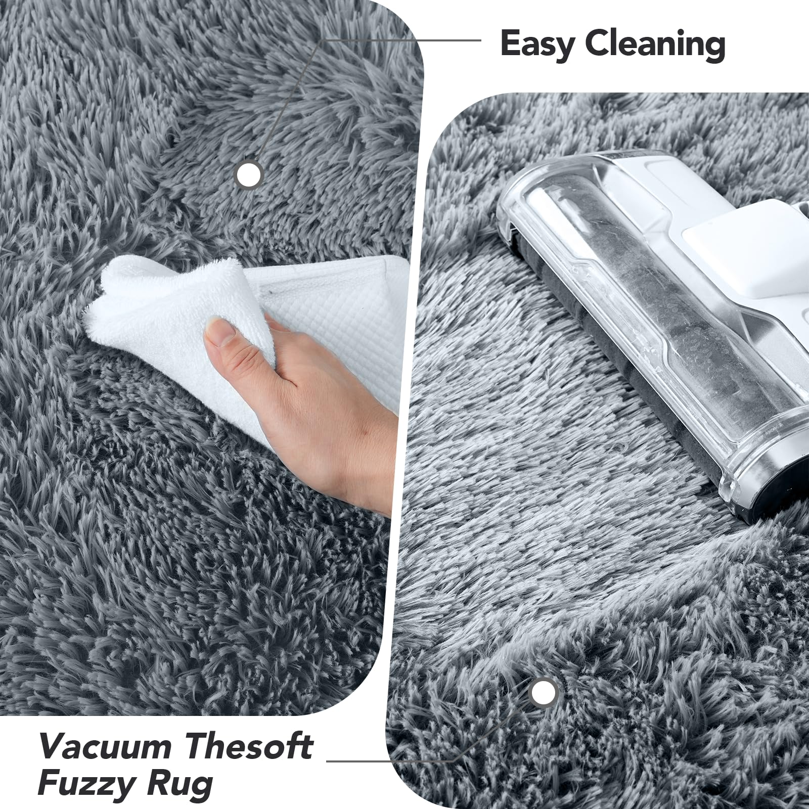 Fluffy 5x7 Shag Rug for Bedroom Decor