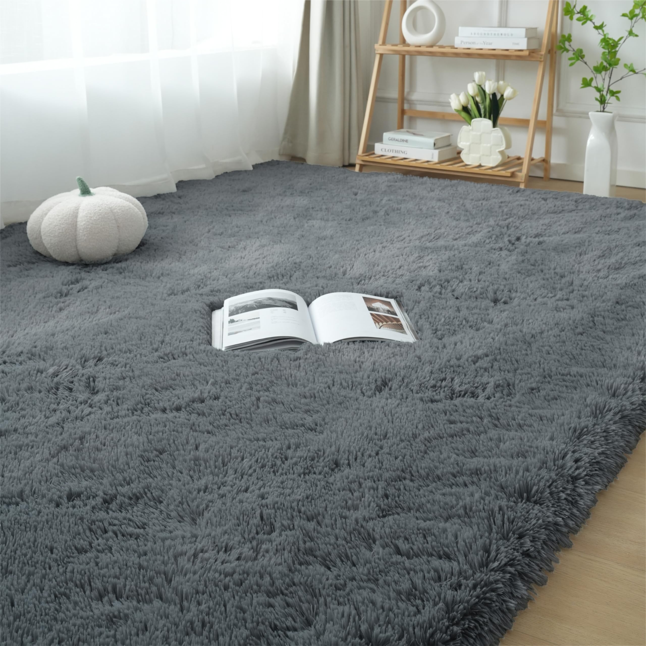 Fluffy 5x7 Shag Rug for Bedroom Decor