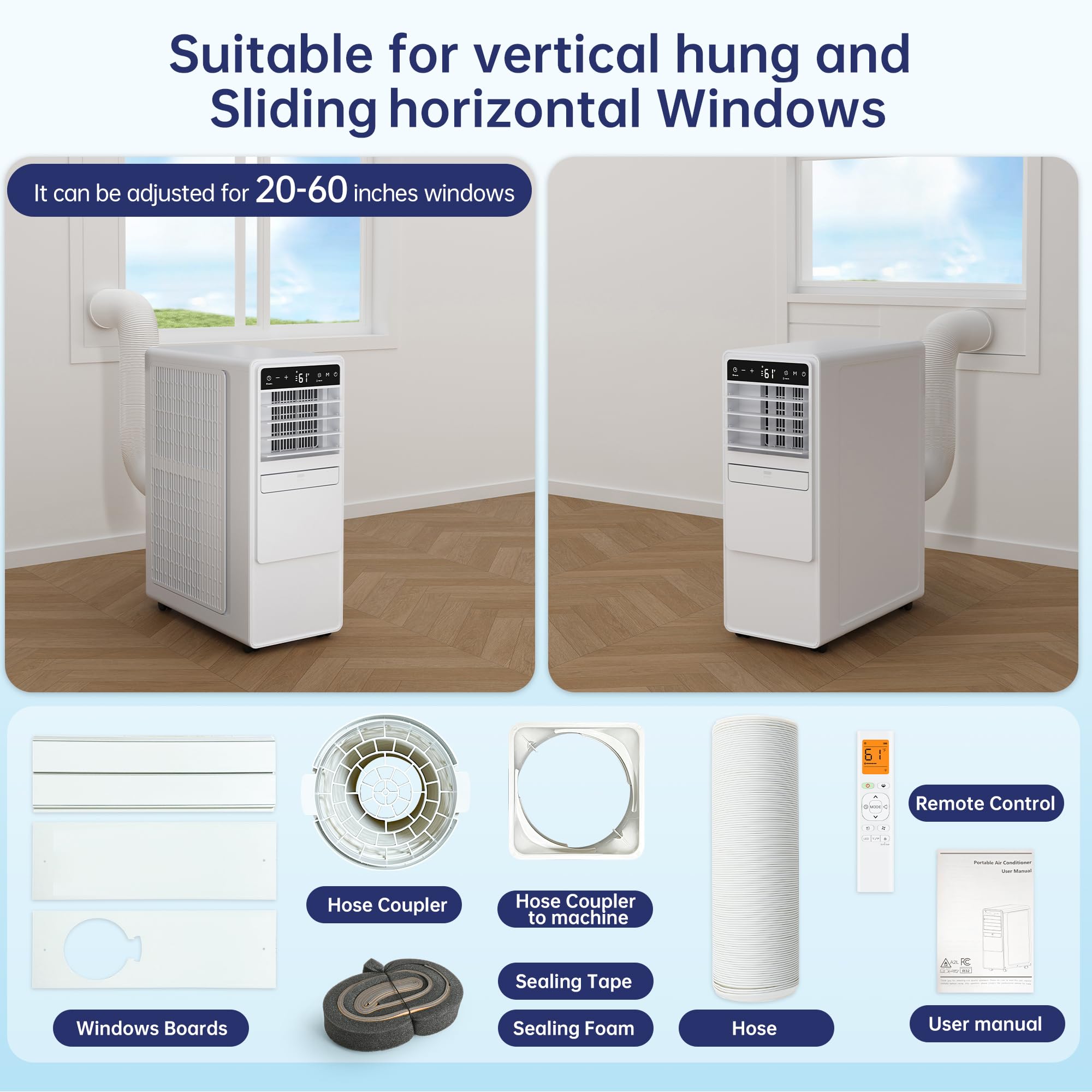 HUMHOLD 12000 BTU Portable Air Conditioner Unit